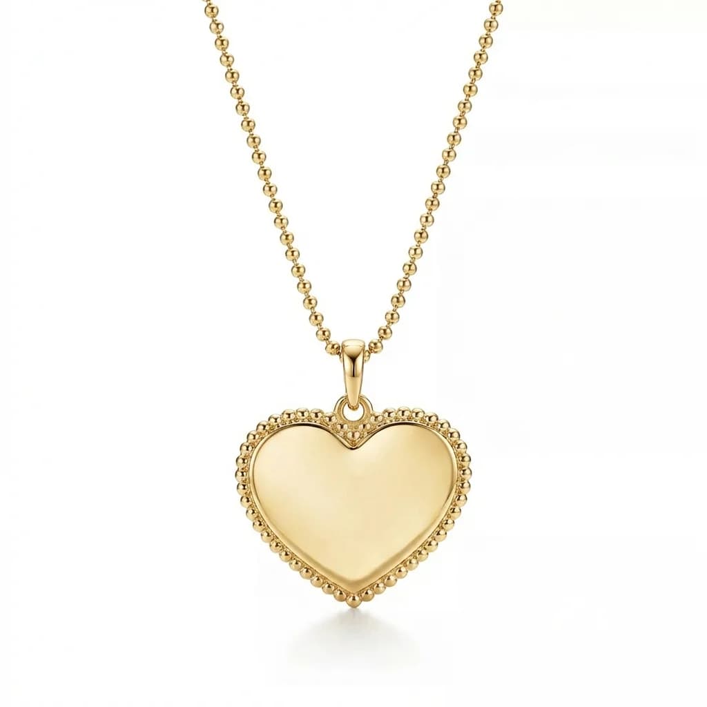 AI retouched chain necklace - catalog-ready professional image